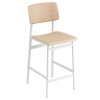 Muuto LOFT Hoker - Stołek Barowy 65 cm Biały/Dębowy